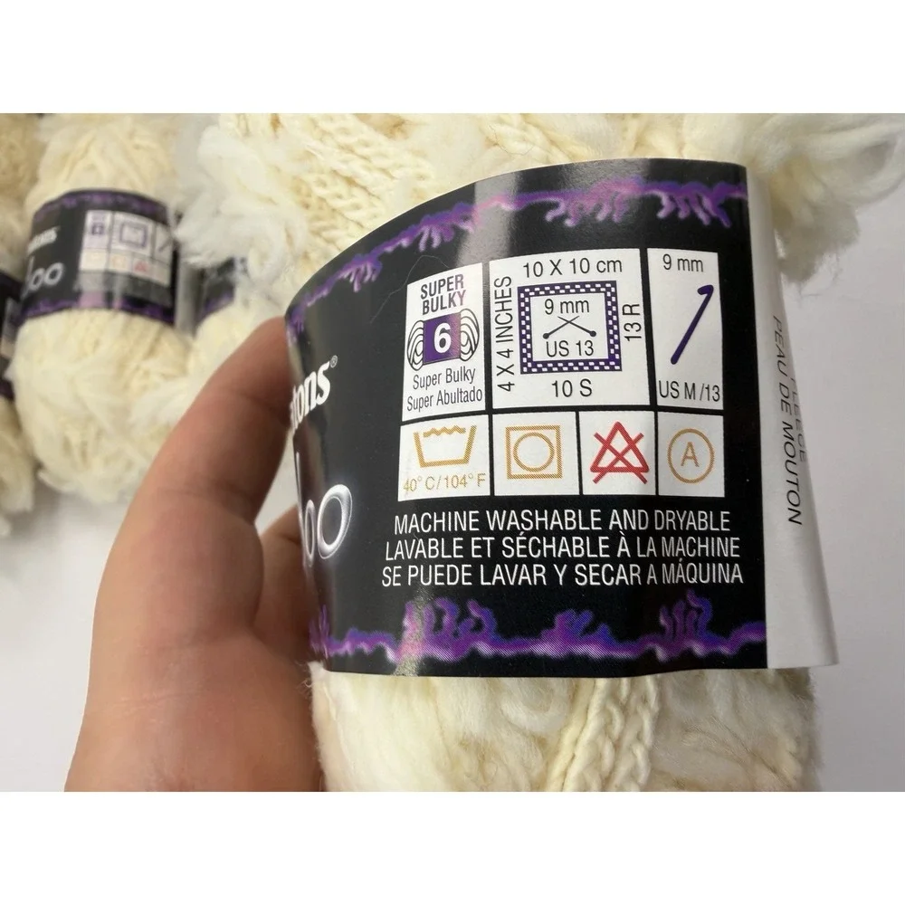 Patons Voodoo Yarn‎ Lot Of 10- Fleece Acrylic Nylon Blend 50g Each #3
